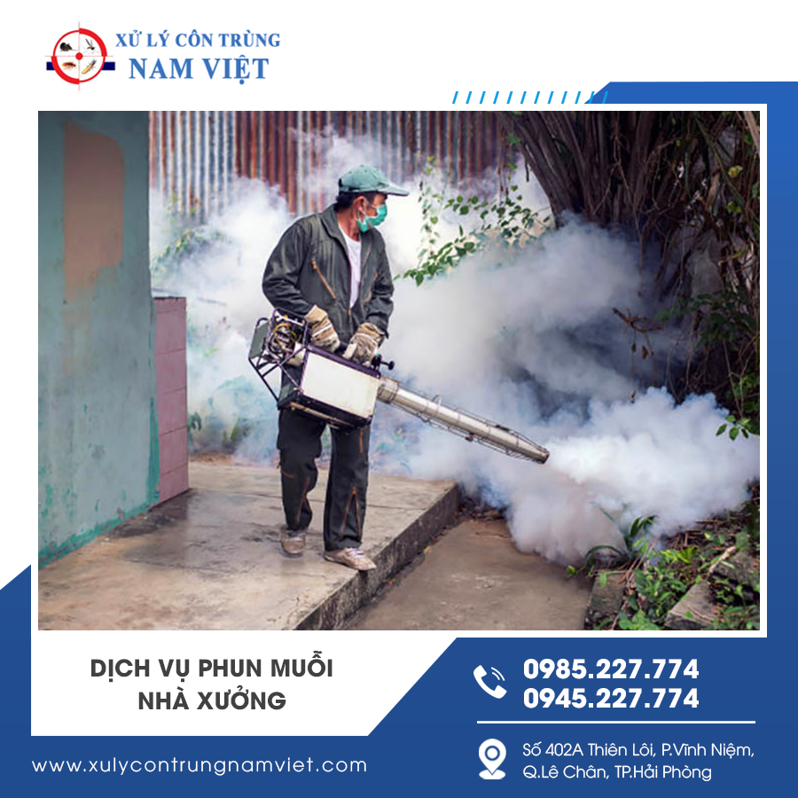 Phun muỗi diệt côn trùng tại khu vực xung quanh nhà máy công nghiệp Phun muỗi diệt côn trùng tại khu vực xung quanh nhà máy công nghiệp
