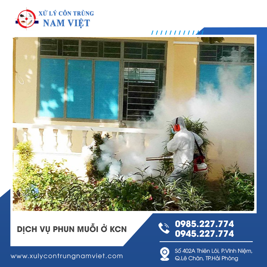 Nhân viên mặc đồ bảo hộ thực hiện phun muỗi tại nhà xưởng KCN Nhân viên mặc đồ bảo hộ thực hiện phun muỗi tại nhà xưởng KCN