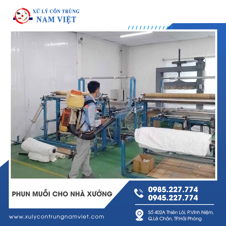 Phun muỗi định kỳ tại nhà xưởng đảm bảo tiêu chuẩn vệ sinh